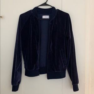 Aritzia TNA Velvet Bomber Jacket